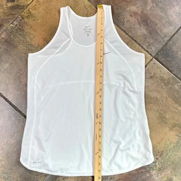 Nike Dri-FIT White Racerback Tank Top Large - Picture 7 of 13